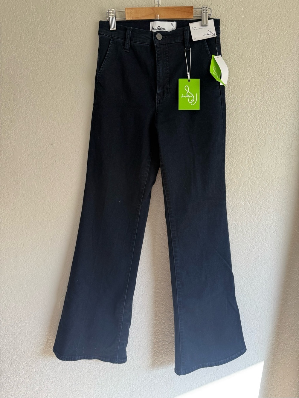 Sam Edelman Dark Wash Bay Flare Trouser Jeans Stretchy